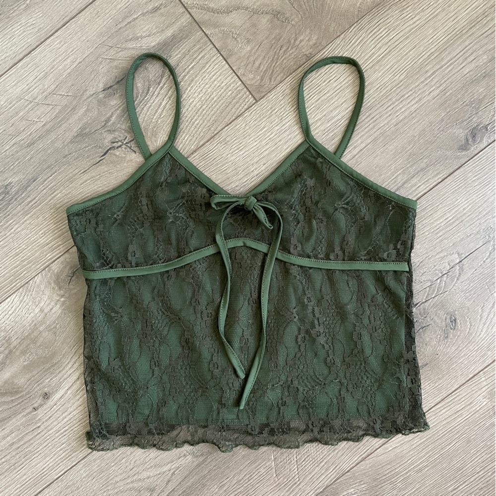 Elegant Green Lace Bralette